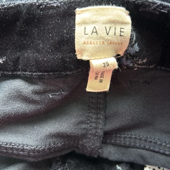 Rebecca Taylor La Vie Celeste Floral Velvet Jacket AND Pant Set XS Pant Sz 25 - Picture 7 of 16